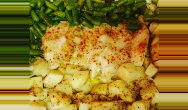 Chicken, Potatoes, and Green Bean Bake (Ser…